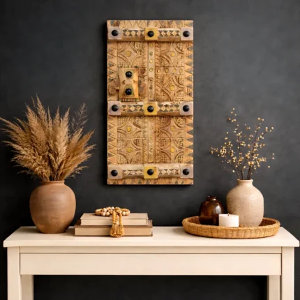 Saudi Tribal Art Wood Frame Door Design